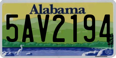 AL license plate 5AV2194