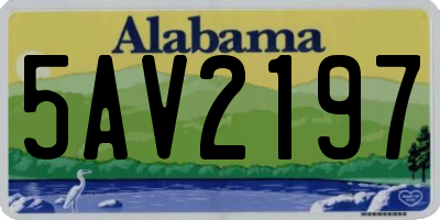 AL license plate 5AV2197