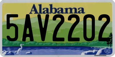 AL license plate 5AV2202