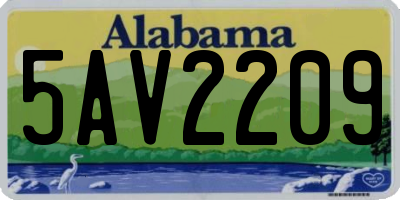 AL license plate 5AV2209