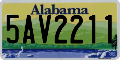 AL license plate 5AV2211