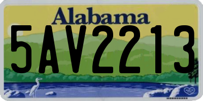 AL license plate 5AV2213