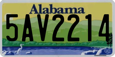 AL license plate 5AV2214