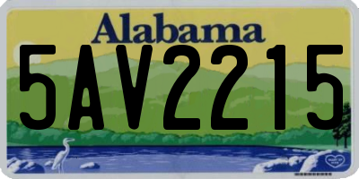 AL license plate 5AV2215