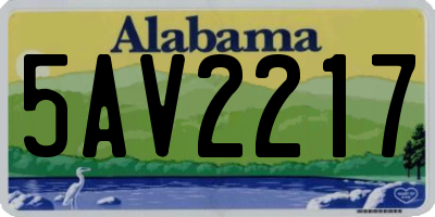 AL license plate 5AV2217