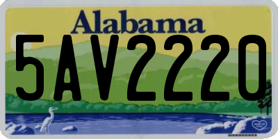 AL license plate 5AV2220