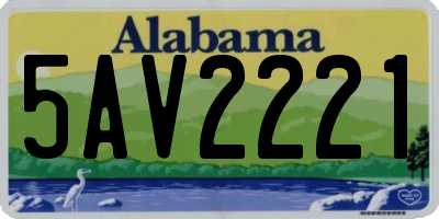 AL license plate 5AV2221