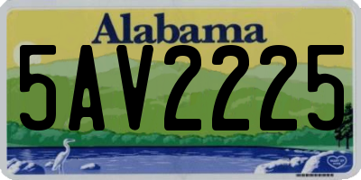 AL license plate 5AV2225