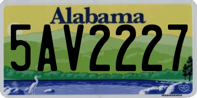 AL license plate 5AV2227