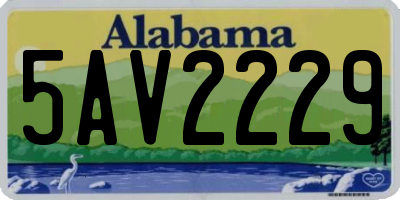 AL license plate 5AV2229