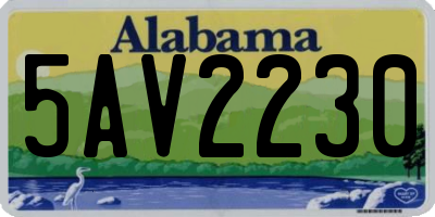 AL license plate 5AV2230