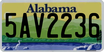 AL license plate 5AV2236