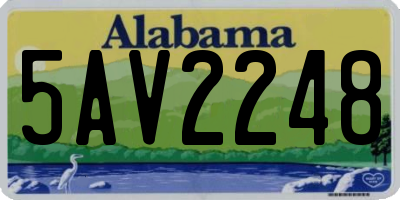 AL license plate 5AV2248