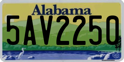 AL license plate 5AV2250