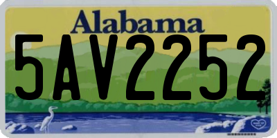 AL license plate 5AV2252
