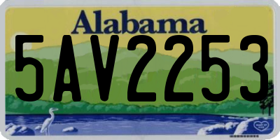 AL license plate 5AV2253