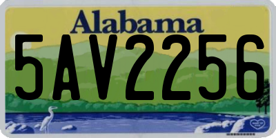 AL license plate 5AV2256