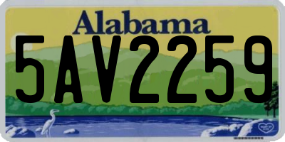 AL license plate 5AV2259