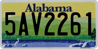 AL license plate 5AV2261