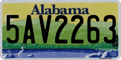 AL license plate 5AV2263