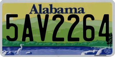 AL license plate 5AV2264
