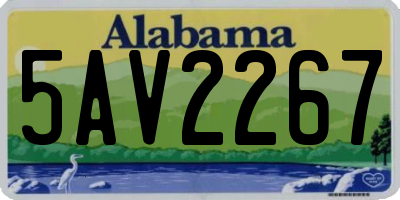 AL license plate 5AV2267