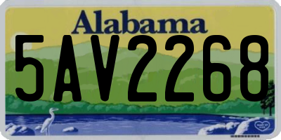 AL license plate 5AV2268