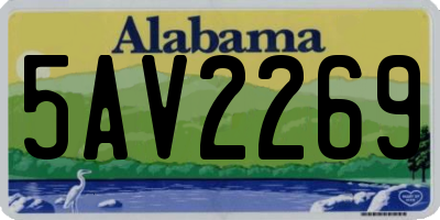 AL license plate 5AV2269