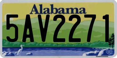 AL license plate 5AV2271