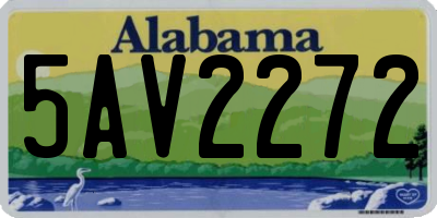 AL license plate 5AV2272