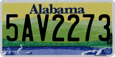 AL license plate 5AV2273