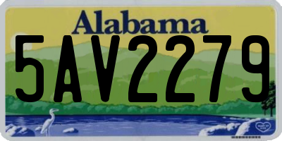 AL license plate 5AV2279