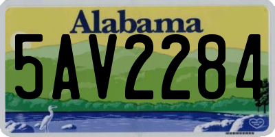AL license plate 5AV2284