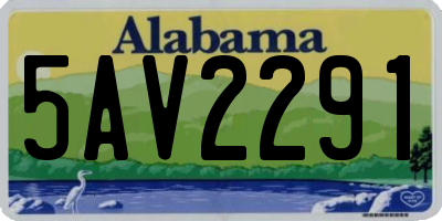 AL license plate 5AV2291