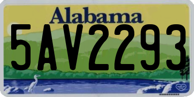 AL license plate 5AV2293
