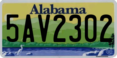 AL license plate 5AV2302