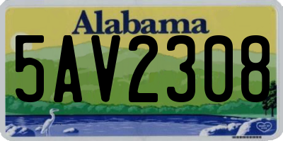 AL license plate 5AV2308