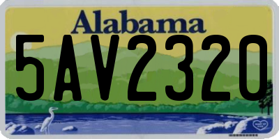 AL license plate 5AV2320