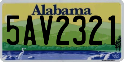 AL license plate 5AV2321