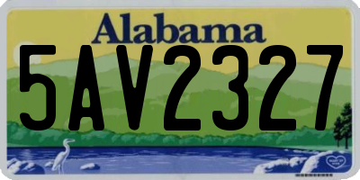 AL license plate 5AV2327