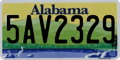 AL license plate 5AV2329