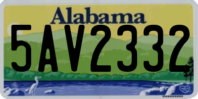 AL license plate 5AV2332