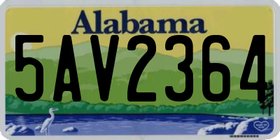 AL license plate 5AV2364