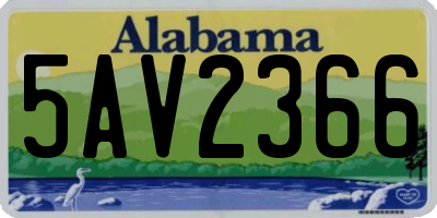 AL license plate 5AV2366