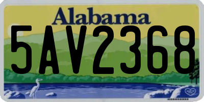 AL license plate 5AV2368