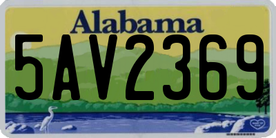 AL license plate 5AV2369