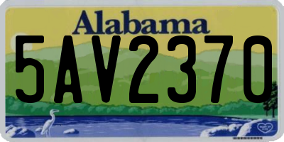 AL license plate 5AV2370
