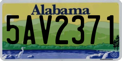 AL license plate 5AV2371