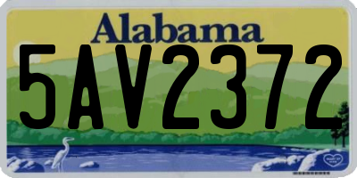 AL license plate 5AV2372