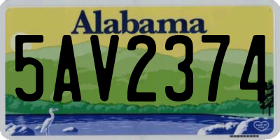 AL license plate 5AV2374
